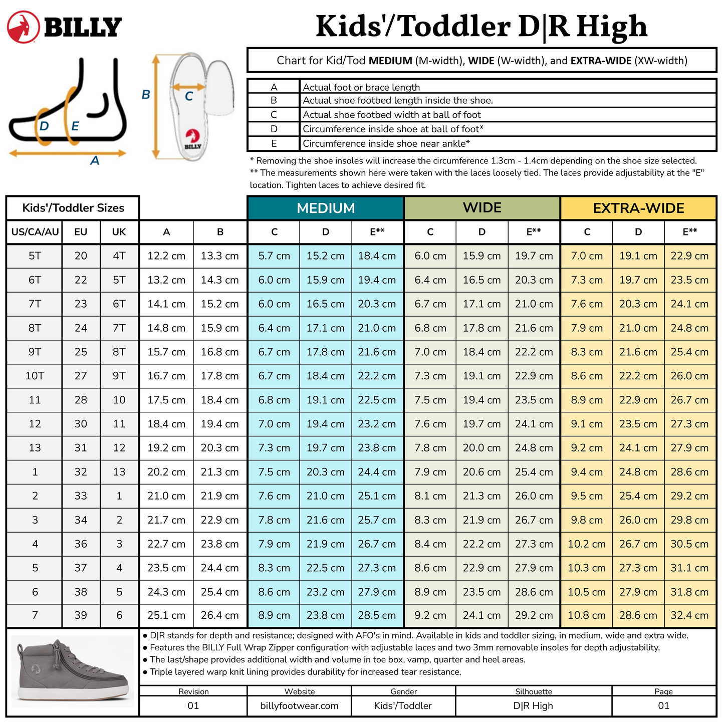Silver Multi Glitter BILLY Classic D|R II High