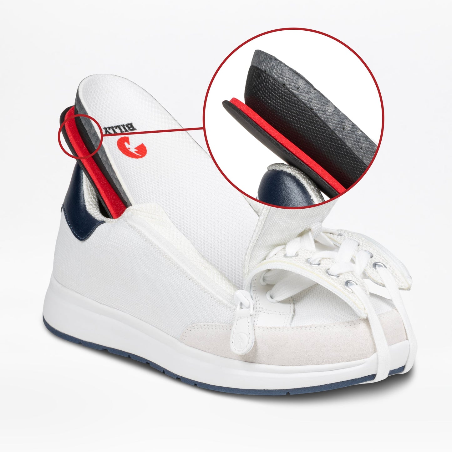 Men's White/Navy BILLY Comfort Court