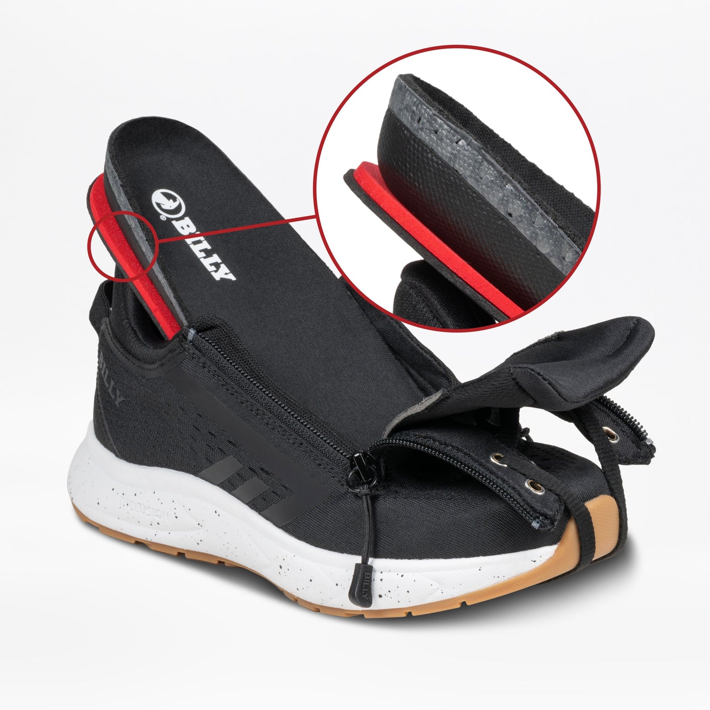 Women's Black/White/Gum BILLY Sport Inclusion DZ1