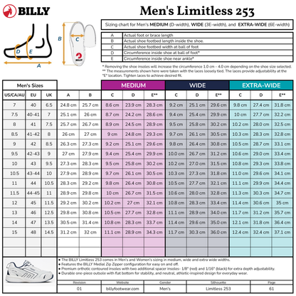 Men's White/Navy BILLY Limitless 253
